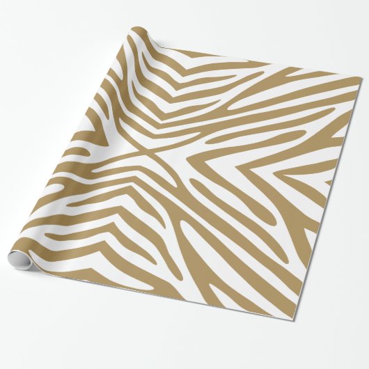 Flachs-Neutral-Zebra Geschenkpapier (Ungerollt)