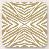 Flachs-Neutral-Zebra Getränkeuntersetzer (Vorderseite)