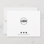 Flachschnee-Logo Frohe Weihnachtskarten Dankeskarte (Rückseite)