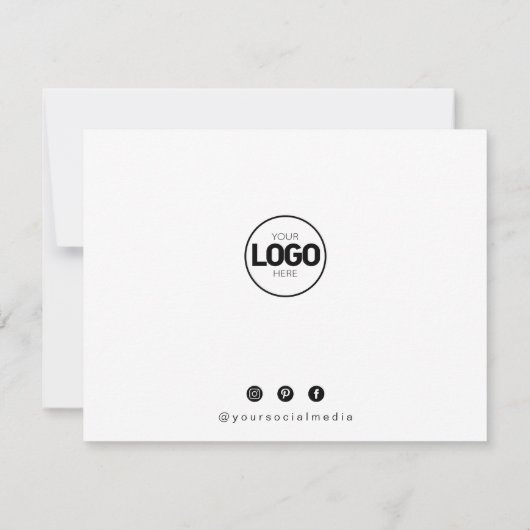 Flachschnee-Logo Frohe Weihnachtskarten Dankeskarte (Rückseite)