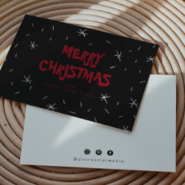 Flachschnee-Logo Frohe Weihnachtskarten Dankeskarte