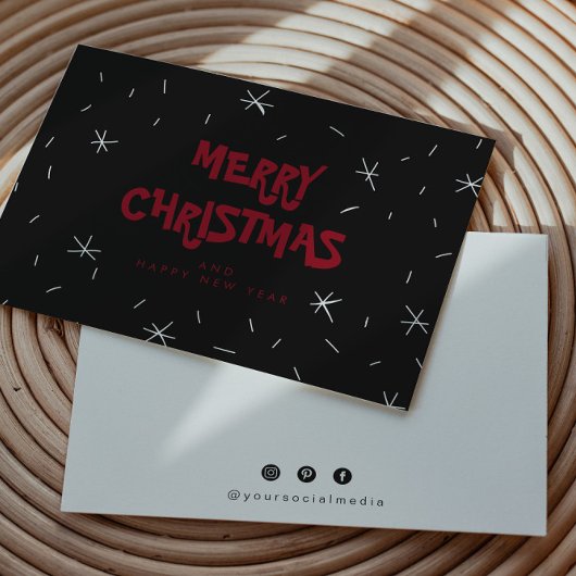 Flachschnee-Logo Frohe Weihnachtskarten Dankeskarte