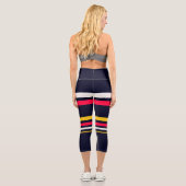 Flachstreifen Capri Leggings (Rückseite)