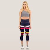 Flachstreifen Capri Leggings (Vorderseite)