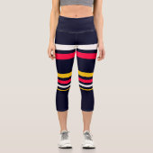 Flachstreifen Capri Leggings (Vorderseite)
