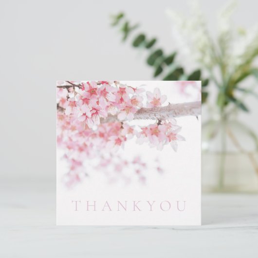 FLACHTHANKYOU KARTE : CHERRY BLOSSOMS (Stehend Vorderseite)