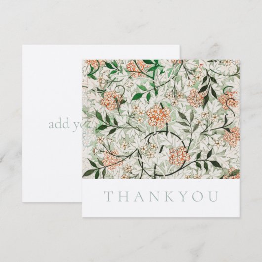 FLACHTHANKYOU KARTE : WILLIAM MORRIS : JASMINE (Vorne/Hinten)