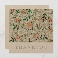 FLACHTHANKYOU KARTE : WILLIAM MORRIS : JASMINE