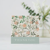 FLACHTHANKYOU KARTE : WILLIAM MORRIS : JASMINE (Stehend Vorderseite)