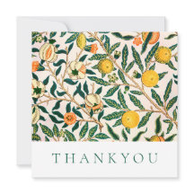 FLACHTHANKYOU KARTE : WILLIAM MORRIS : POMEGRANATE