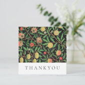 FLACHTHANKYOU KARTE : WILLIAM MORRIS : POMEGRANATE (Stehend Vorderseite)