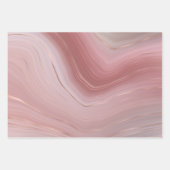 Flachwaschpapier 3 wirbelnde Rose Geschenkpapier Set (Vorderseite 3)