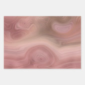 Flachwaschpapier 3 wirbelnde Rose Geschenkpapier Set (Vorderseite 2)