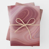 Flachwaschpapier 3 wirbelnde Rose Geschenkpapier Set (Beispiel)