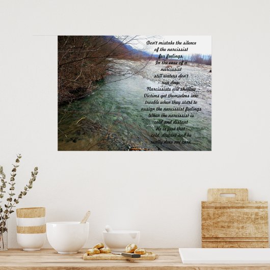 Flachwasser - Narzissmus Poster (Küche)