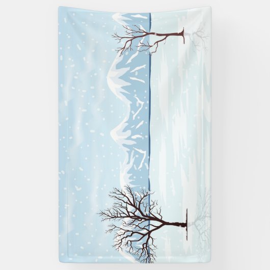 Flachwinterlandschaft Banner (Vertikal)