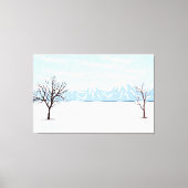 Flachwinterlandschaft Leinwanddruck (Vorderseite)