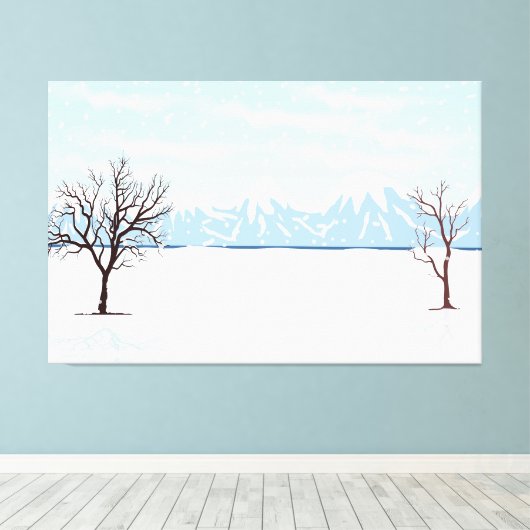 Flachwinterlandschaft Leinwanddruck (Insitu (Holzboden))