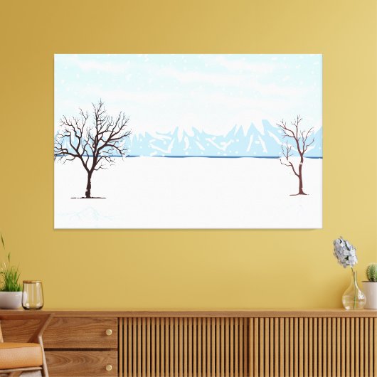 Flachwinterlandschaft Leinwanddruck (Insitu (Wohnzimmer))