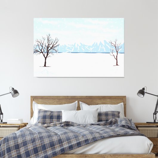 Flachwinterlandschaft Leinwanddruck (Insitu (Schlafzimmer))