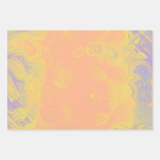 Flachwrapping Paper Set Swirled Peach Daffodin Geschenkpapier Set (Vorderseite 2)