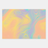 Flachwrapping Paper Set Swirled Peach Daffodin Geschenkpapier Set (Vorderseite)