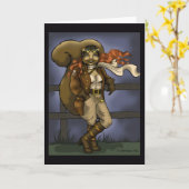 Flackernde Eichhörnchen-Grußkarte Karte (Gelbe Blume)