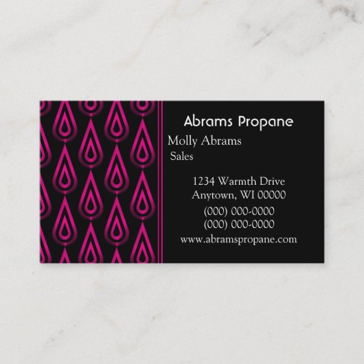 flackernde Firmenkarte, Hot Pink Visitenkarte (Vorderseite)