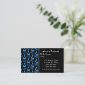 flackernde Flammen Business Card, Electric Blue Visitenkarte (Stehend Vorderseite)