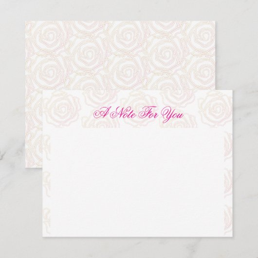 Flackernde Rose Mitteilungskarte (Vorne/Hinten)