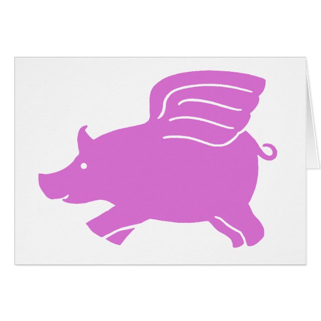 Flackernde Schweinekarte - Rosa (Vorderseite (Horizontal))