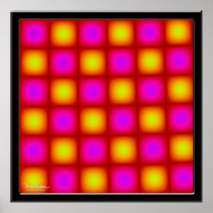 Flackernde violette Punkte Poster