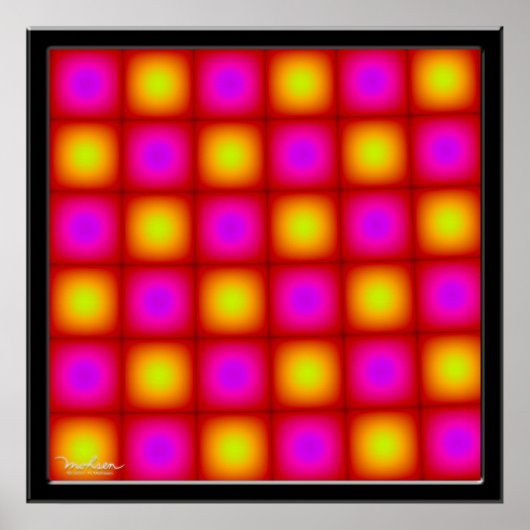 Flackernde violette Punkte Poster (Vorne)