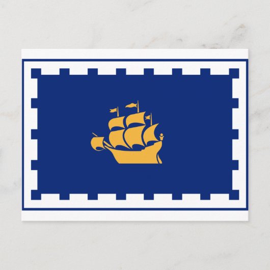 FlaFlag der Postkarte der Stadt Quebec (Vorderseite)