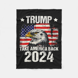 Flag 2024: Amerika zurück Frauen Trump 2024 Fleecedecke