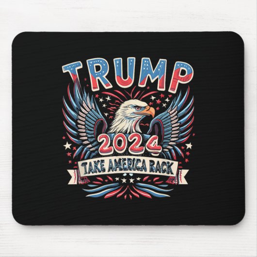Flag 2024 bringt Amerika zurück Mousepad (Vorne)