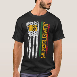 Flag 2024 Schwarze Geschichte Vintag 1865 18. T-Shirt