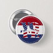 Flag 2024 V O T E USA Button (Vorne & Hinten)