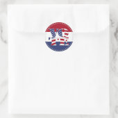 Flag 2024 V O T E USA Runder Aufkleber (Tasche)