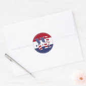 Flag 2024 V O T E USA Runder Aufkleber (Umschlag)