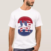Flag 2024 V O T E USA T-Shirt (Vorderseite)