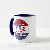 Flag 2024 V O T E USA Tasse (Vorderseite Links)