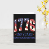 Flag 250 Years 1776-2026 250th Birthday Anniversar Karte (Gelbe Blume)