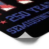 Flag 250 Years 1776-2026 250th Birthday Anniversar Poster (Ecke)