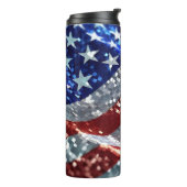 Flag 4. Juli Unabhängigkeitstag Thermosbecher (Nach links gedreht)