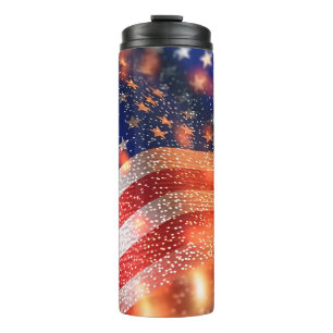 Flag 4. Juli Unabhängigkeitstag Thermosbecher