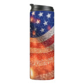 Flag 4. Juli Unabhängigkeitstag Thermosbecher (Nach rechts gedreht)
