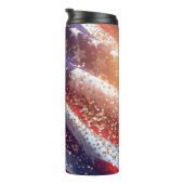 Flag 4. Juli Unabhängigkeitstag Thermosbecher (Nach rechts gedreht)