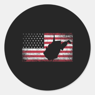 Flag 4. Juli West Virginia Wv Vintag Men Wome Runder Aufkleber