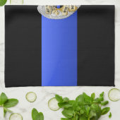 Flag & Abzeichen der dünnen blauen Linie Handtuch (Gefaltet)